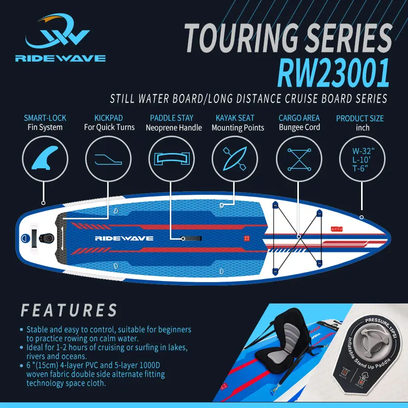 RIDEWAVE 2023 desain baru padel papan selancar dayung tiup papan selancar sup papan selancar sup