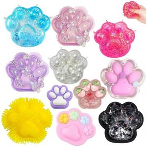 Wholesale Bulk 24PCS Kawaii Cat Paw TPR Squishy Toys Anti-Stress Sensory Fidget <b>Ball</b> Slow Rise Mochi Texture <b>Squeeze</b> Toys for - Product Image 6