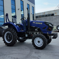 Tracteur agricole miniature homologué CE 70HP 80HP avec rotoculteur et charrue