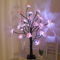 Guirlande lumineuse LED en forme de cerisier, IP44, fonctionnant sur piles, à intensité variable, lampe d'arbre artificielle, décoration de chambre, décoration festive pour la maison