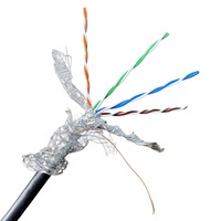 Cable Ethernet Cat5e OEM, 24AWG, 4P, Cobre Sólido, PVC, 220V, para Router y Switch de Computadora RJ45