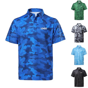 T-shirts OEM en polyester et spandex T-shirt unisexe de haute qualité Polo de <span class=keywords><strong>golf</strong></span> à motif imprimé personnalisé Chemises pour hommes - Product Image 1