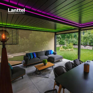 <span class=keywords><strong>6x3</strong></span> Pérgola Bioclimatique Aluminio Sunroom Techo retráctil Rejilla ajustable con luz LED Pantalla con cremallera para jardín al aire libre - Product Image 3