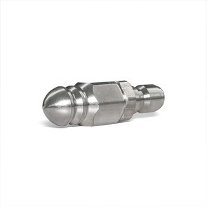 Buse haute pression en acier inoxydable 1/4 avant 1/6 arrière pour le nettoyage des canalisations 5000Psi - Product Image 1