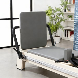 Lit de Pilates Reformer en chêne blanc avec glissière silencieuse pour entraînement du tronc, idéal pour la maison et le studio - Product Image 6