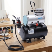 Compresseur d'air portable AS186 Mini, sans huile, refroidi par air, avec pompe et moteur, réservoir de 3L, 100-240V