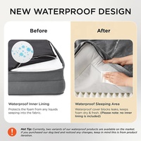 Lujo Rectangular respetuoso con el medio ambiente todas las estaciones ortopédico lavable ayuda para dormir suave antideslizante hogar gato perro mascota sofá cama