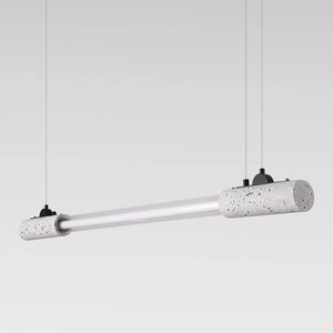Minimalist Industrial Style Terrazzo Long Strip <b>Dining</b> Room Chandelier Modern Simple <b>Lighting</b> Fixture for Showroom Bar Counter - Product Image 6