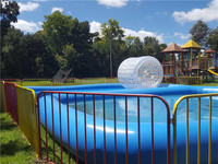 Grande piscine hors sol portable en PVC, piscine rectangulaire à structure métallique à vendre
