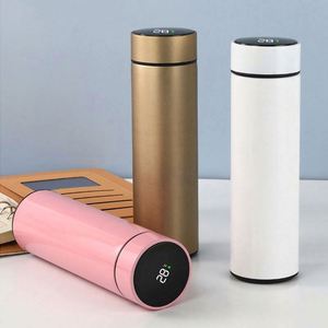 Corporate Activity Business Gift 16Oz Smart <b>Thermos</b> Temperature Display Stainless Bottle With Custom Logo Printed - Product Image 5