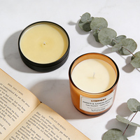 Bougie parfumée d'aromathérapie à mèche en coton et bois, sans fumée, parfum naturel, longue durée 40h, pour la décoration intérieure et la collection hôtelière