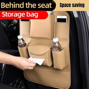 Organizador Multifuncional de Gran Capacidad para Asiento Trasero de Coche, de Cuero PU, Bolsa de Almacenamiento Colgante para Asiento Trasero, Portavasos, Porta <span class=keywords><strong>iPad</strong></span> - Product Image 2