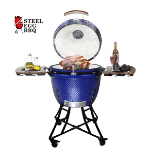 SEB KAMADO TB 24 pouces barbecue extérieur <span class=keywords><strong>Asador</strong></span> rouge carbone vert grils en céramique <span class=keywords><strong>l</strong></span> grils pour barbecue fumeur - Product Image 2