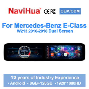 นาวีฮัวหน้าจอคู่แอนดรอยด์มัลติมีเดียเครื่องนำทาง GPS ในรถยนต์ 8+128GB 1920x1080 สเตอริโอในรถยนต์สำหรับเมอร์เซเดส‑เบนซ์ อี‑คลาส W213 2016‑2018 - Product Image 1