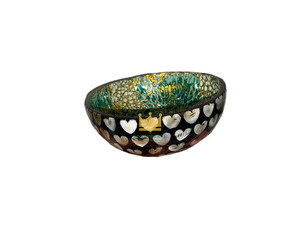 Beautiful Double-Sided <b>Coconut</b> <b>Shell</b> Bowl Designed with Genuine Mother of Pearl Perfect for Unique Home Decor and Gifts - Product Image 3