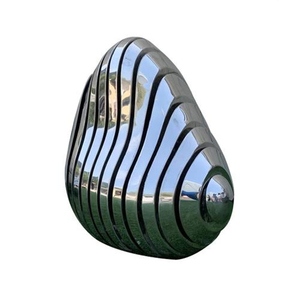 Đánh bóng mịn gương đá sỏi giọt nước tác phẩm điêu khắc Kim Loại áp dụng đài phun nước trang trí điêu khắc thép không gỉ - Product Image 1