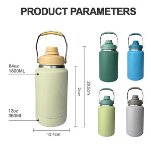 Yeni koleksiyon bir galon sürahi 18/8 BPA içermeyen paslanmaz çelik çift katlı termos soğuk yalıtımlı içecek ve köpek maması kasesi - Product Image 2