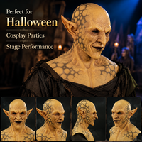 Masque en latex pour Halloween, jeu indépendant, Dark Bible, Ange déchu, Seigneur des mensonges, Imp, Démon, couvre-chef