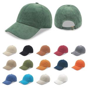 Custom logo Higher Quality Cotton Unstructured Baseball <b>Cap</b> 6 Panel <b>Corduroy</b> Golf Hat Dad <b>Cap</b> - Product Image 1