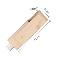 Unidad USB Giratoria de Madera Creativa Tipo C2 Integrada para Teléfono Móvil con Función de Grabado para Logotipo