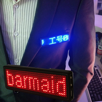 Mini Pantalla LED Programable con Mensaje Desplazable, Publicidad LED, Placa de Identificación con Nombre Desplazable