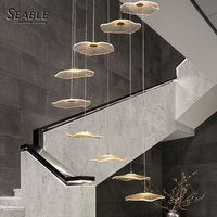 Plafonnier Led suspendu en acrylique et forme spirale, design moderne, éclairage d'intérieur, luminaire décoratif de plafond, idéal pour des escaliers