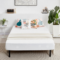 Cadre de lit métallique moderne réglable, pliable et portable, pour plateforme de lit, idéal pour chambre à coucher, appartement, ferme, tailles personnalisables, robuste