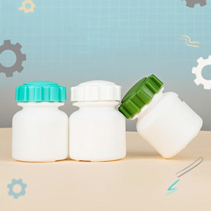 HDPE <b>plastic</b> bottle with gear <b>cap</b>, pet dog calcium tablet bottle, compressed candy bottle, <b>plastic</b> packaging, empty bottle with - Product Image 1