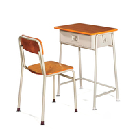 Ensemble de chaise de bureau individuelle pour enfants, vente en gros d'usine, pour l'école primaire, pour l'étude des élèves, mobilier d'institut confortable