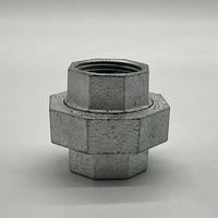 Raccord conique en fonte malléable robuste à basse pression, avec sièges coniques plats, zingué, fileté pour conduite d'eau