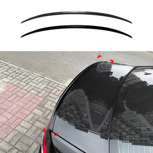 Audi Rear Spoiler Piano <b>Black</b> Carbon Fiber Texture ABS Ducktail Trunk <b>Wing</b> 2018-2025 C8 S6 - Product Image 1
