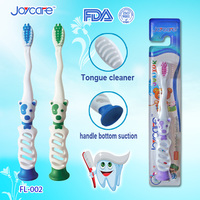 Brosse à dents pour enfants à poils doux avec ventouse de fixation
