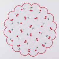 Nouveaux designs de tapis de table en tissu polyester imprimé en gros de Chine, forme de fruit, pour la décoration