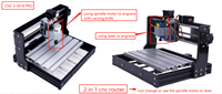 Máquina de Grabado CNC 3018 Pro 2 en 1 de 20W con Control GRBL, Kit de Router CNC DIY para Plástico, Acrílico, PCB, PVC, Madera, Tallado y Fresado