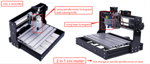 Machine de gravure CNC 3018 <span class=keywords><strong>Pro</strong></span> 2 en 1 20W avec contrôle GRBL, <span class=keywords><strong>kit</strong></span> de routeur CNC DIY pour la gravure et le fraisage du plastique, de l'acrylique, du PCB, du PVC et du bois - Product Image 4