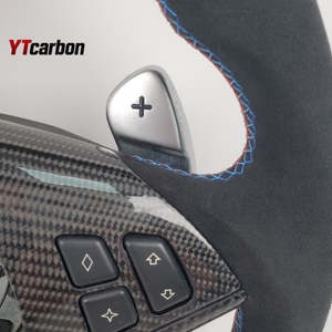 <span class=keywords><strong>Volante</strong></span> YTcarbon para BM-W Serie 5 E60 <span class=keywords><strong>E61</strong></span> 535i M5, Personalizado, de Fibra de Carbono Real Italiana con Palanca de Cambios LED - Product Image 6