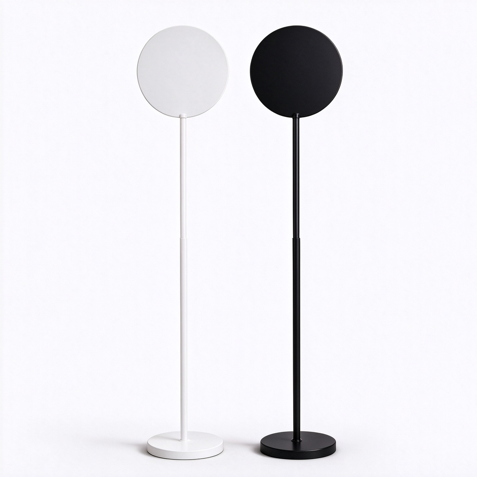 Round Metal Sign Holder Double Sided Freestanding Display Stand ...
