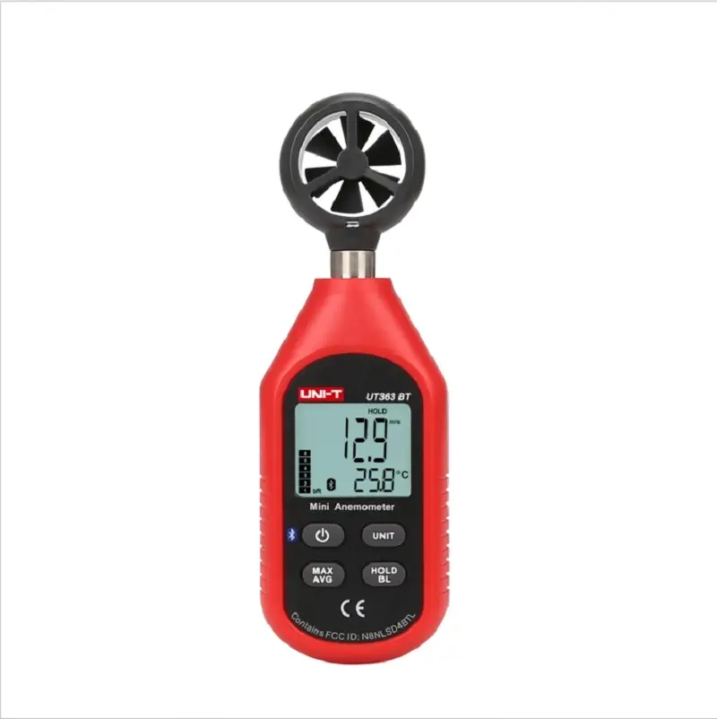 UNI-T Ut363 Ut363bt Handheld Anemometer Digitale Windsnelheid Meting Temperatuur Tester Lcd-Scherm