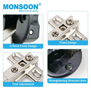 Matériel de montage de meubles <span class=keywords><strong>placard</strong></span> de cuisine <span class=keywords><strong>placard</strong></span> 26mm glissière bidirectionnelle sur charnière en aluminium pour <span class=keywords><strong>porte</strong></span> en verre - Product Image 3