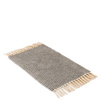 Tapis lavable en machine, tissé à la main ; Tapis en fil de coton épaissi, idéal pour une utilisation près du lit dans une chambre à coucher