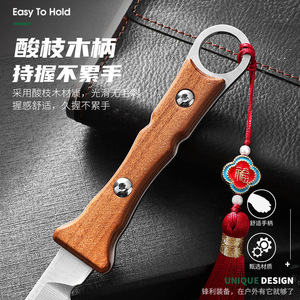 Cuchillo para frutas de madera maciza para el hogar, cuchillo multifuncional para carne, cuchillo para bistec y chuleta de cordero para barbacoa, cuchillo afilado - Product Image 3