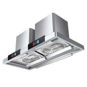 Kommerzielle Wandmontierte 1,5 m Doppelkopf-Dunstabzugshaube mit Variabler Frequenz, 1600 W, 68 m³/min, Klasse A++, Lüftungssystem, Stahlkonstruktion - Product Image 1
