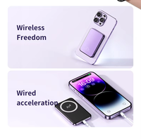 Bank daya ponsel nirkabel ramping 10mm, Powerbank ponsel nirkabel ramping aluminium Aloi 10000mah dengan Logo kustom