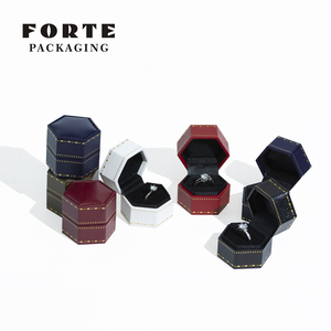 FORTE Packaging Luxury Leather Jewelry <b>Gift</b> <b>Box</b> Eco-friendly Customized Size for Bracelet Necklace <b>Earrings</b> Ring - Product Image 4