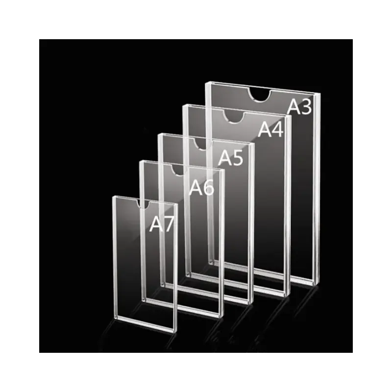 A4 Acryl karte Slot Box Display Box Papier transparent Etikett Foto Single Double Layer Slot Acryl platte benutzer definierte