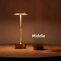 Lampe de table tactile rechargeable en aluminium, lampe LED pour salle à manger, lampe de camping extérieure, lampe de chevet à intensité variable, lumière de nuit à trois couleurs changeantes