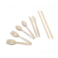 Diviseurs de couverts - Organisateur de tiroir de cuisine - Couverts jetables en bois de bouleau (cuillères, couteaux, fourchettes)