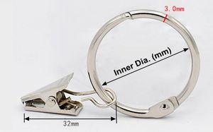 YIWANG Bán Buôn 1.2 Inches Thanh Rèm Loose-Leaf Mở Rèm Nhẫn Với Kim Loại Clip - Product Image 4