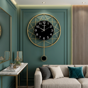 Ak Brass Luxury Handmade Quartz Needle Metal <b>Wall</b> <b>Clocks</b> Nordic Flower Design for Living Room Home Decor Battery Powered - Product Image 1