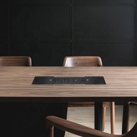 Prise de courant Certification de sécurité en alliage d'aluminium Smart USB Type-C Prise UE Personnaliser la boîte de prise de Table de Type coulissant